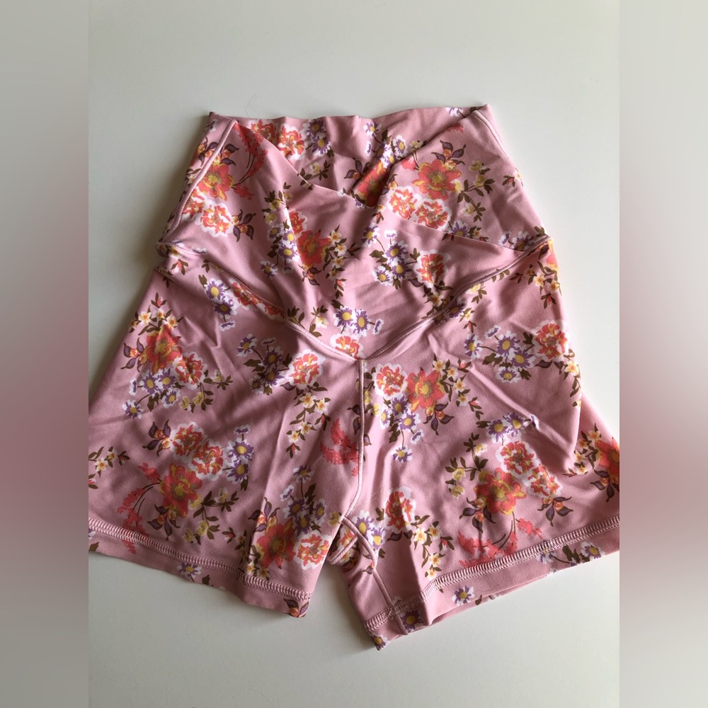 Offline spandex pink floral print